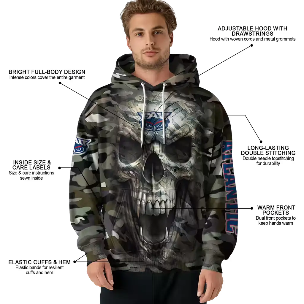 personalized florida atlantic owls camo skull hoodie latest model personalized florida atlantic owls camo skull hoodie latest model