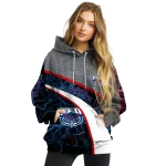 personalized florida atlantic owls hexagonal mesh blue black gray hoodie best selling