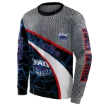 personalized florida atlantic owls hexagonal mesh blue black gray hoodie best selling