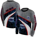 personalized florida atlantic owls hexagonal mesh blue black gray hoodie best selling