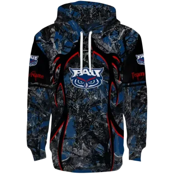 personalized florida atlantic owls hunting theme blue black hoodie best selling