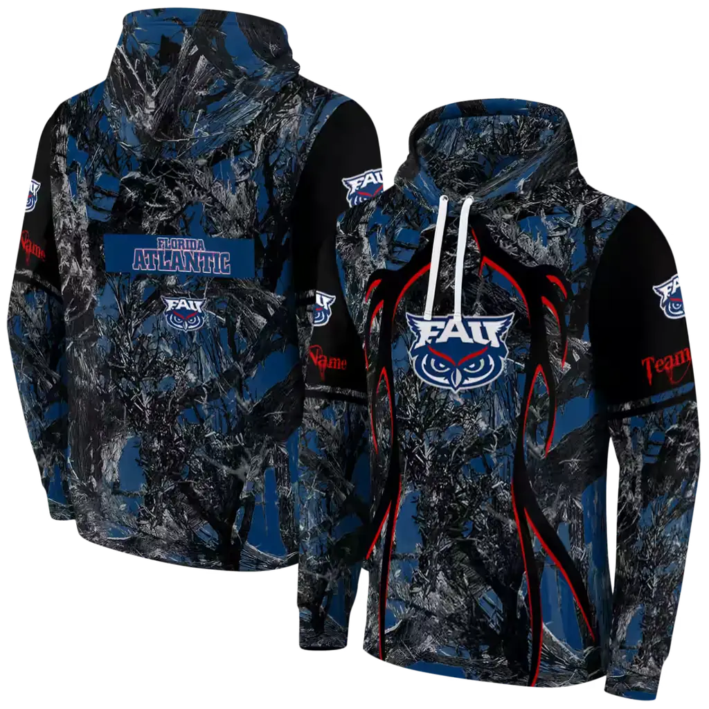 personalized florida atlantic owls hunting theme blue black hoodie fashion forward personalized florida atlantic owls hunting theme blue black hoodie fashion forward