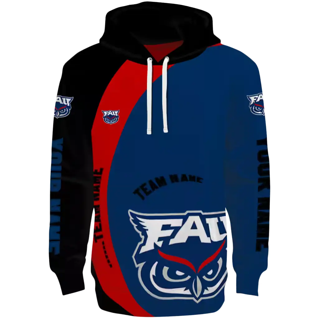 personalized florida atlantic owls minimalist design blue black hoodie best selling personalized florida atlantic owls minimalist design blue black hoodie best selling