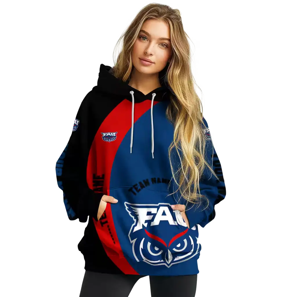 personalized florida atlantic owls minimalist design blue black hoodie high quality personalized florida atlantic owls minimalist design blue black hoodie high quality