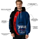 personalized florida atlantic owls minimalist design blue black hoodie best selling