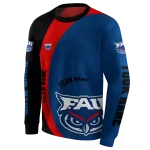 personalized florida atlantic owls minimalist design blue black hoodie best selling