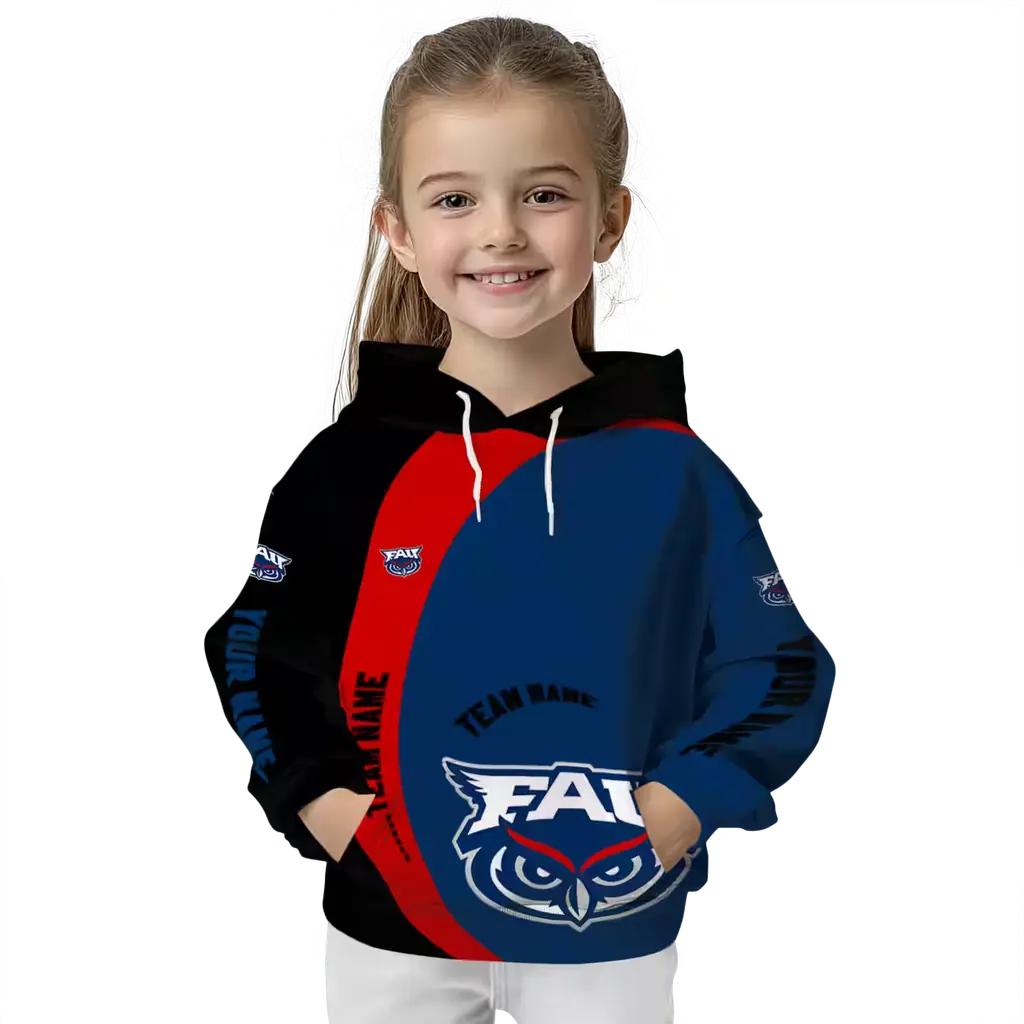 personalized florida atlantic owls minimalist design blue black hoodie top rated personalized florida atlantic owls minimalist design blue black hoodie top rated