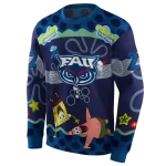 personalized florida atlantic owls spongebob patrick star blue navy hoodie best selling