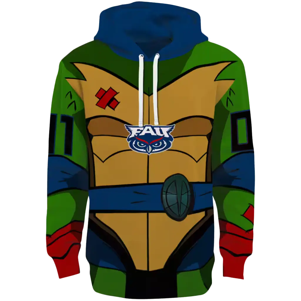 personalized florida atlantic owls superhero armor blue green hoodie best selling personalized florida atlantic owls superhero armor blue green hoodie best selling