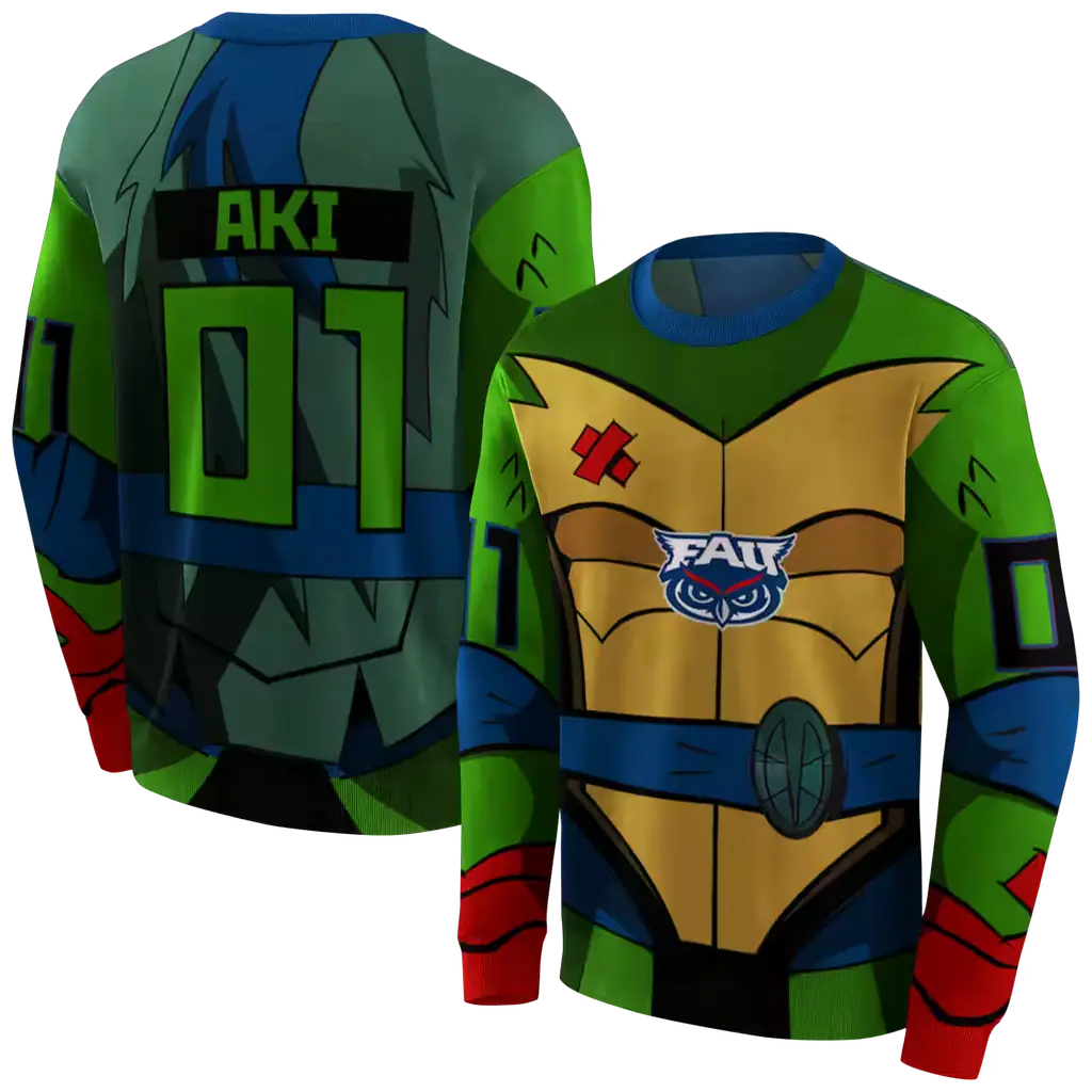personalized florida atlantic owls superhero armor blue green hoodie premium grade personalized florida atlantic owls superhero armor blue green hoodie premium grade