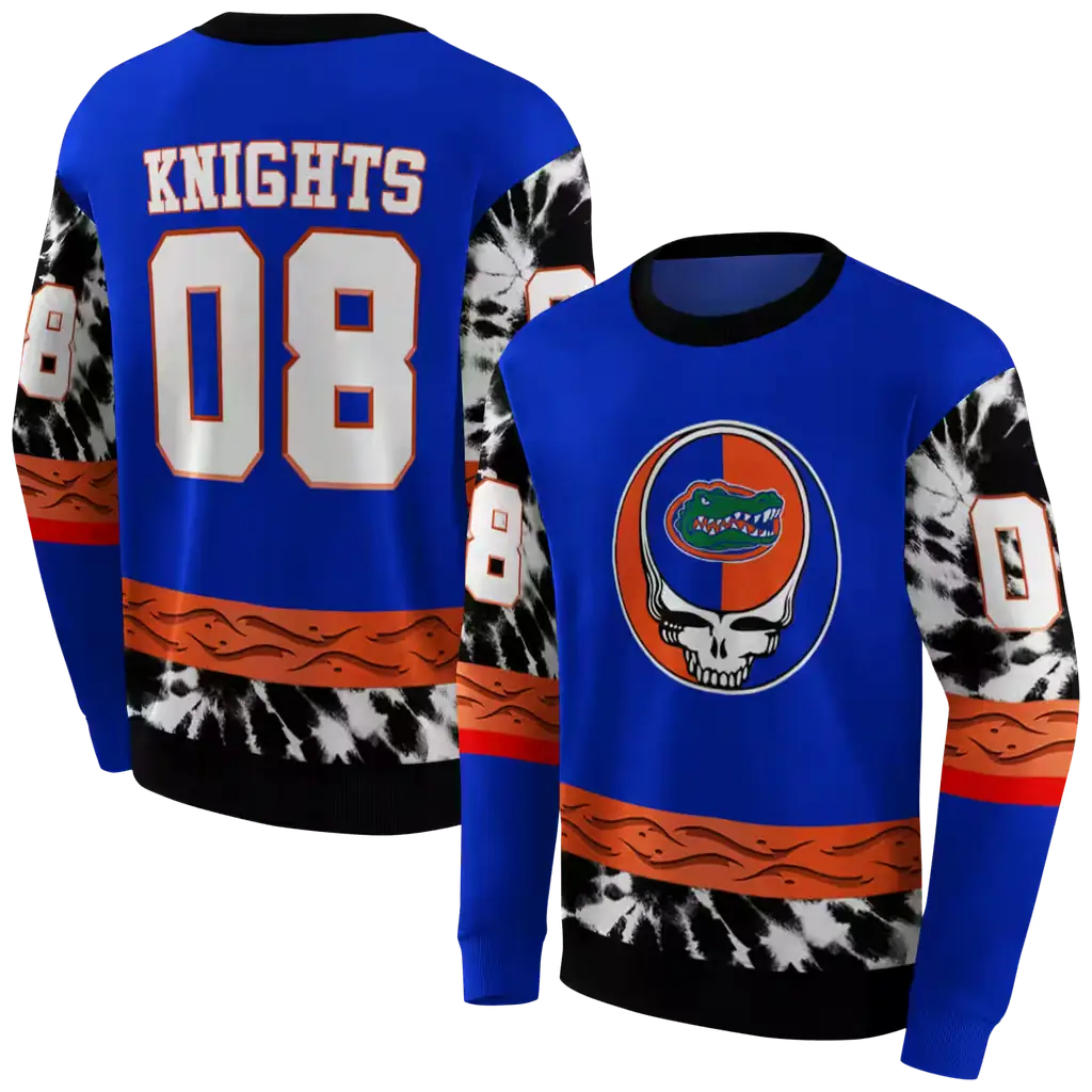 personalized florida gators grateful vibes blue hoodie premium grade personalized florida gators grateful vibes blue hoodie premium grade