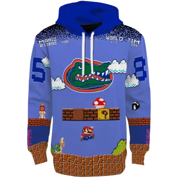 personalized florida gators mario blue black hoodie best selling
