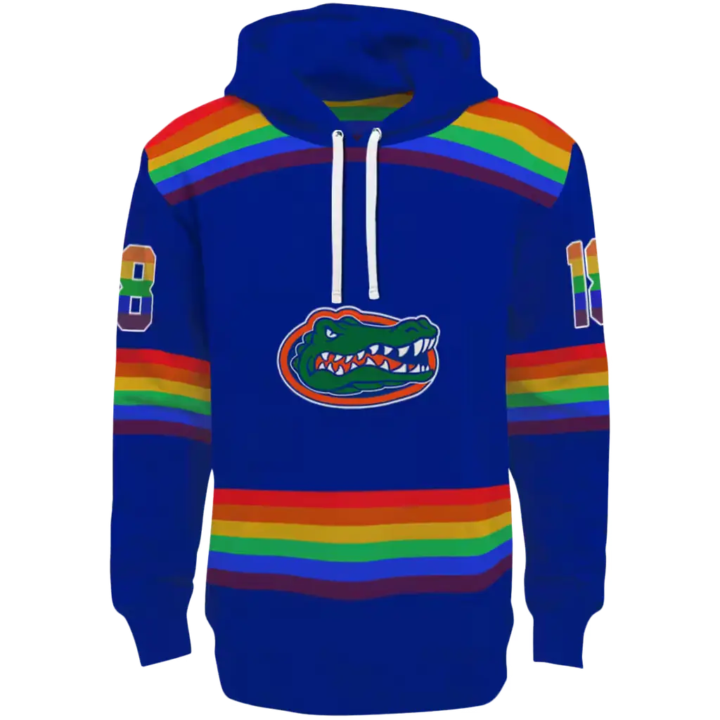 personalized florida gators rainbow stripes blue hoodie best selling personalized florida gators rainbow stripes blue hoodie best selling
