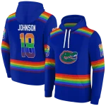 personalized florida gators rainbow stripes blue hoodie best selling