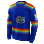 personalized florida gators rainbow stripes blue hoodie best selling
