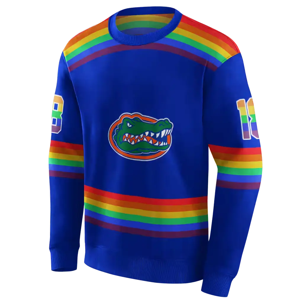 personalized florida gators rainbow stripes blue hoodie new arrival personalized florida gators rainbow stripes blue hoodie new arrival