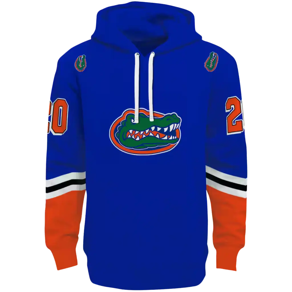 personalized florida gators striped sleeves blue hoodie best selling personalized florida gators striped sleeves blue hoodie best selling