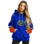 personalized florida gators striped sleeves blue hoodie best selling