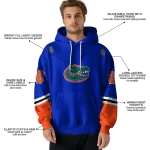 personalized florida gators striped sleeves blue hoodie best selling
