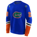 personalized florida gators striped sleeves blue hoodie best selling