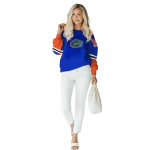 personalized florida gators striped sleeves blue hoodie best selling