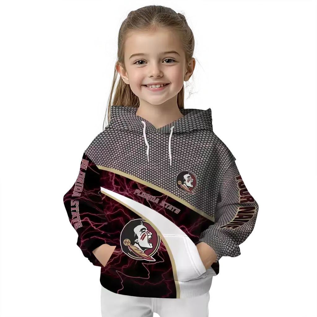 personalized florida state seminoles hexagonal mesh garnet black gray hoodie top rated personalized florida state seminoles hexagonal mesh garnet black gray hoodie top rated