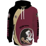 personalized florida state seminoles minimalist design garnet black hoodie best selling