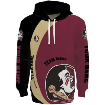 personalized florida state seminoles minimalist design garnet black hoodie best selling