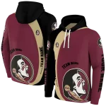 personalized florida state seminoles minimalist design garnet black hoodie best selling