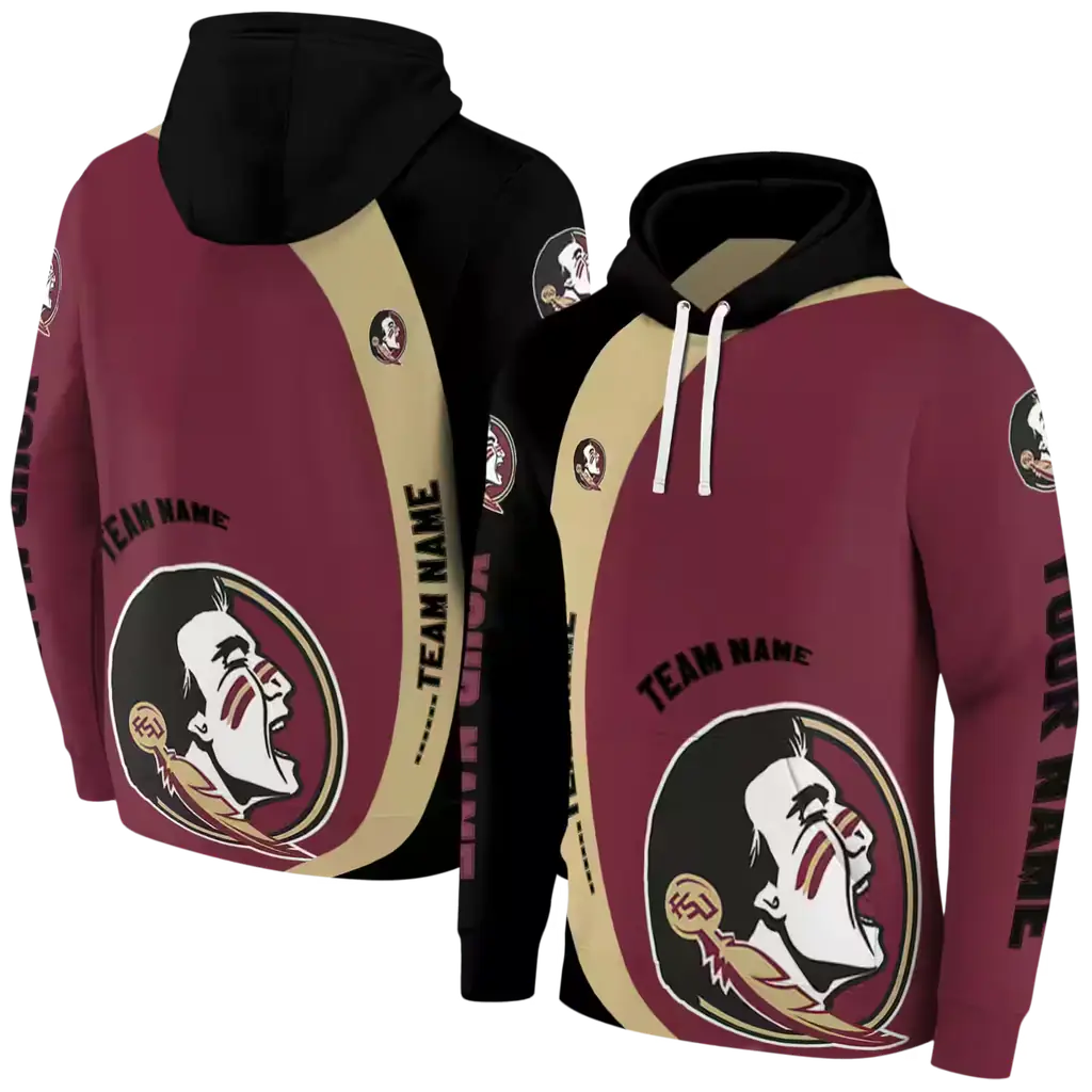 personalized florida state seminoles minimalist design garnet black hoodie fashion forward personalized florida state seminoles minimalist design garnet black hoodie fashion forward