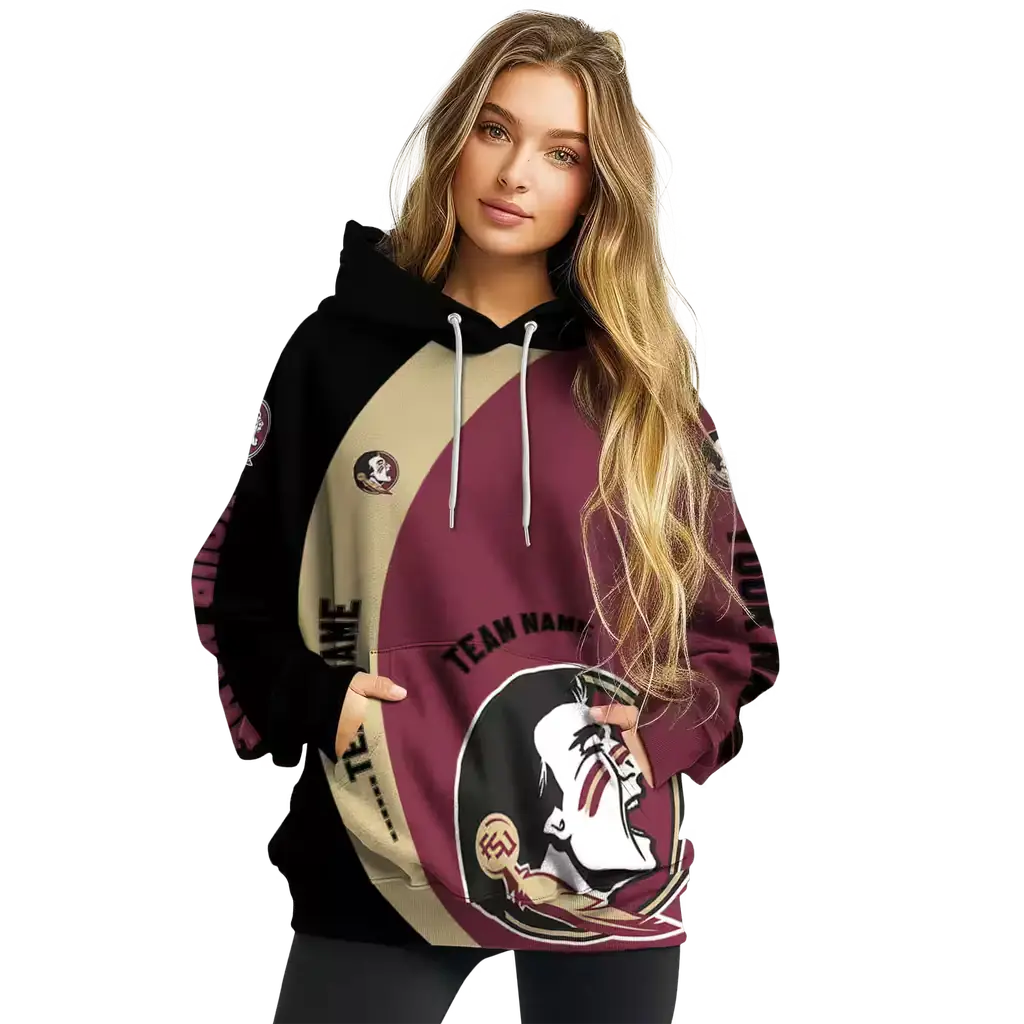 personalized florida state seminoles minimalist design garnet black hoodie high quality personalized florida state seminoles minimalist design garnet black hoodie high quality