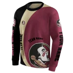 personalized florida state seminoles minimalist design garnet black hoodie best selling