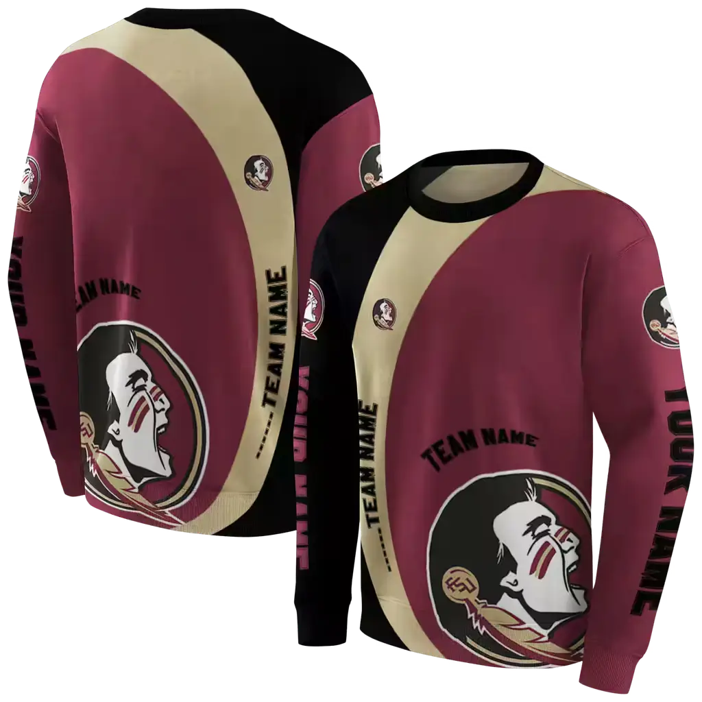 personalized florida state seminoles minimalist design garnet black hoodie premium grade personalized florida state seminoles minimalist design garnet black hoodie premium grade