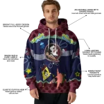 personalized florida state seminoles spongebob patrick star garnet navy hoodie best selling