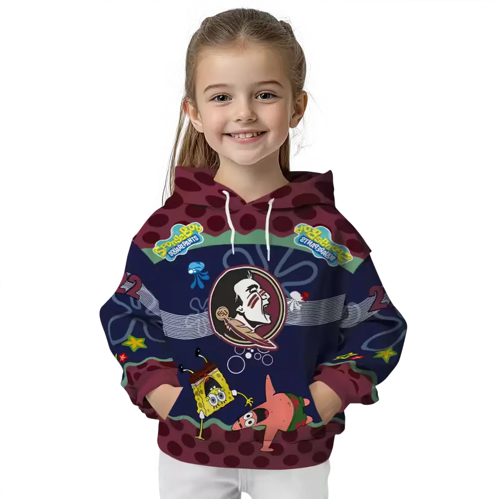 personalized florida state seminoles spongebob patrick star garnet navy hoodie top rated personalized florida state seminoles spongebob patrick star garnet navy hoodie top rated