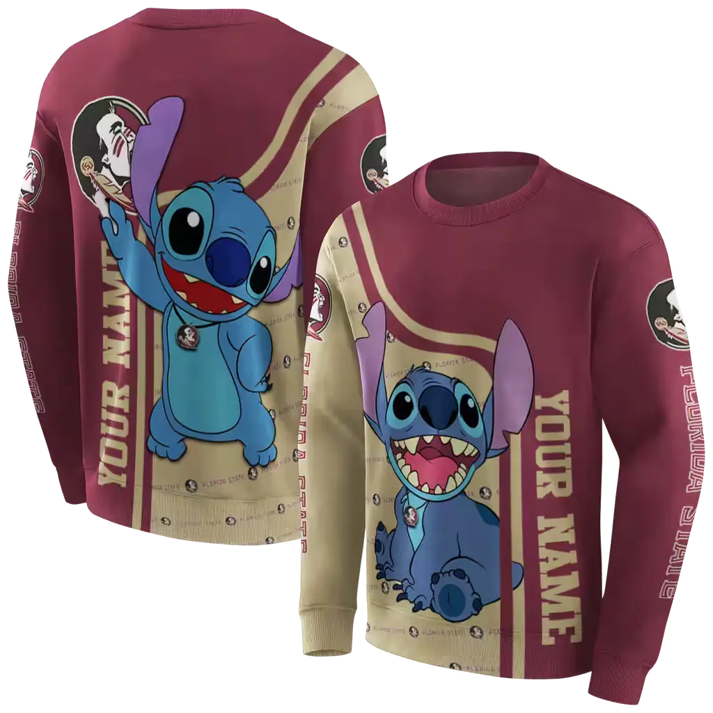 personalized florida state seminoles stitch garnet hoodie premium grade personalized florida state seminoles stitch garnet hoodie premium grade