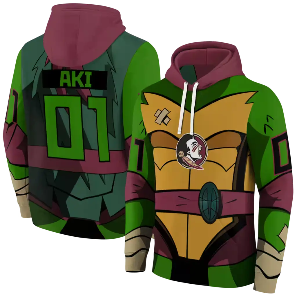 personalized florida state seminoles superhero armor garnet green hoodie fashion forward personalized florida state seminoles superhero armor garnet green hoodie fashion forward