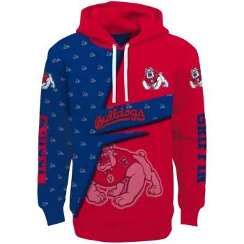 personalized fresno state bulldogs abstract shape red hoodie best selling