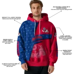 personalized fresno state bulldogs abstract shape red hoodie best selling