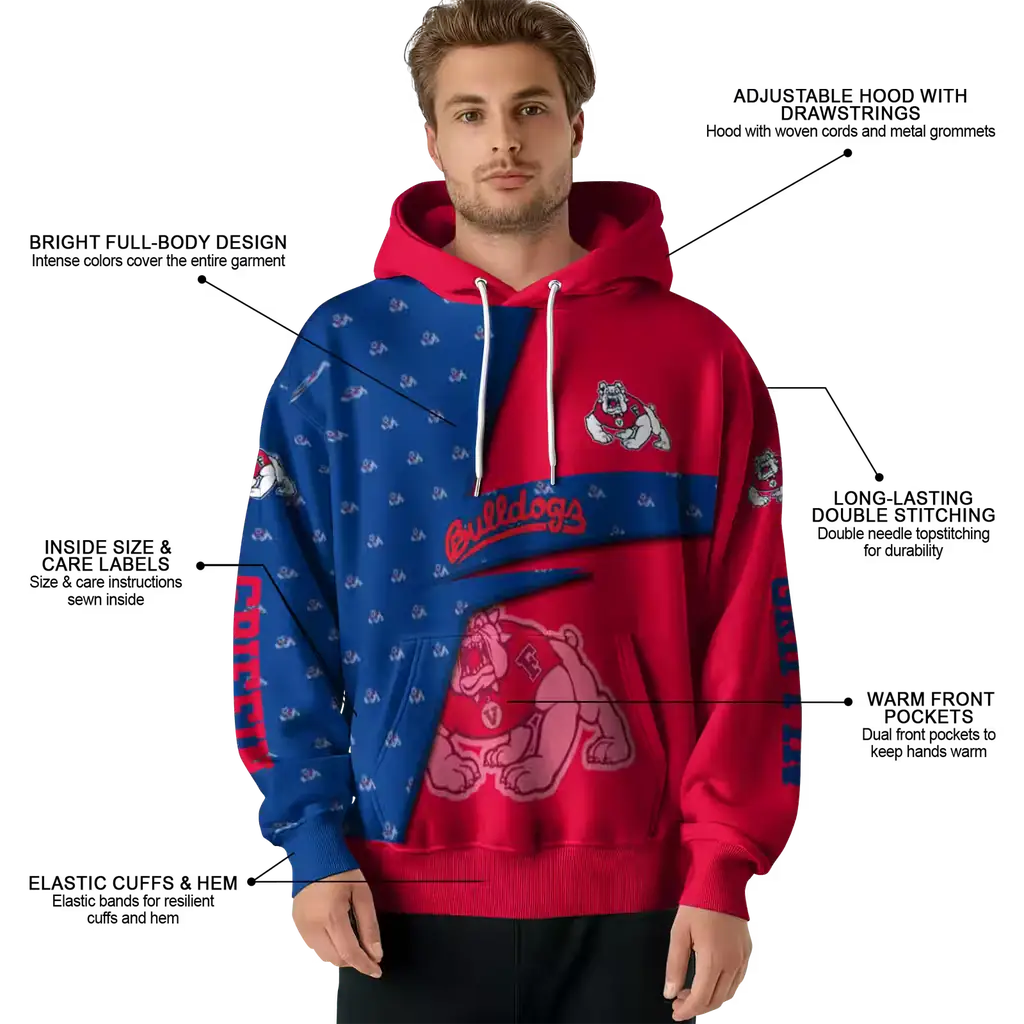 personalized fresno state bulldogs abstract shape red hoodie latest model personalized fresno state bulldogs abstract shape red hoodie latest model