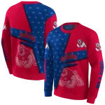 personalized fresno state bulldogs abstract shape red hoodie best selling