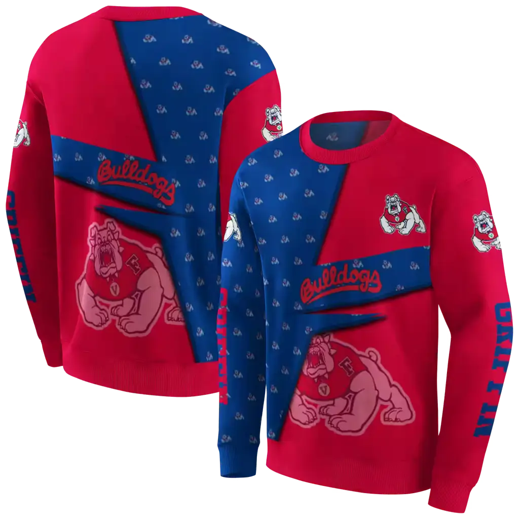 personalized fresno state bulldogs abstract shape red hoodie premium grade personalized fresno state bulldogs abstract shape red hoodie premium grade