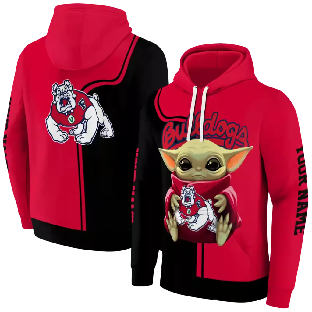 personalized fresno state bulldogs baby yoda red black hoodie fashion forward personalized fresno state bulldogs baby yoda red black hoodie fashion forward