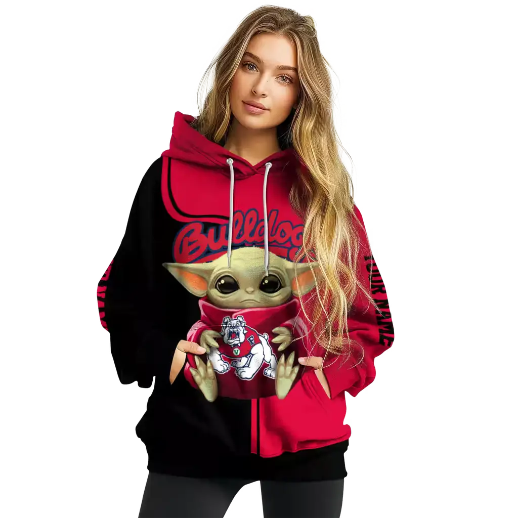 personalized fresno state bulldogs baby yoda red black hoodie high quality personalized fresno state bulldogs baby yoda red black hoodie high quality