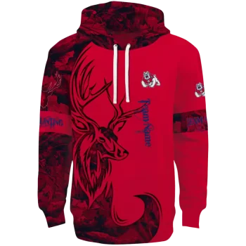 personalized fresno state bulldogs deer silhouette red hoodie best selling