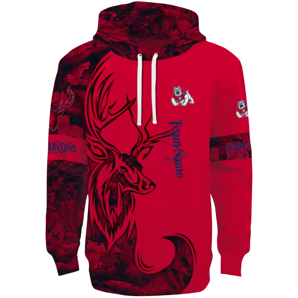 personalized fresno state bulldogs deer silhouette red hoodie best selling personalized fresno state bulldogs deer silhouette red hoodie best selling