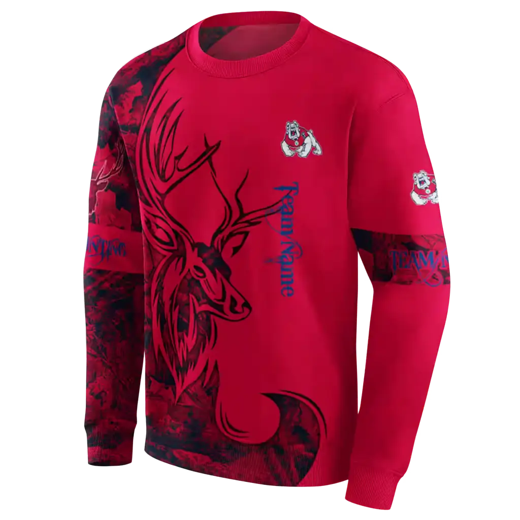 personalized fresno state bulldogs deer silhouette red hoodie new arrival personalized fresno state bulldogs deer silhouette red hoodie new arrival