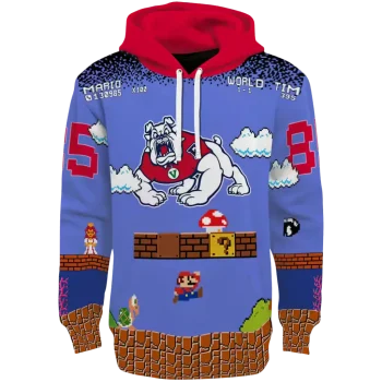 personalized fresno state bulldogs mario blue black hoodie best selling
