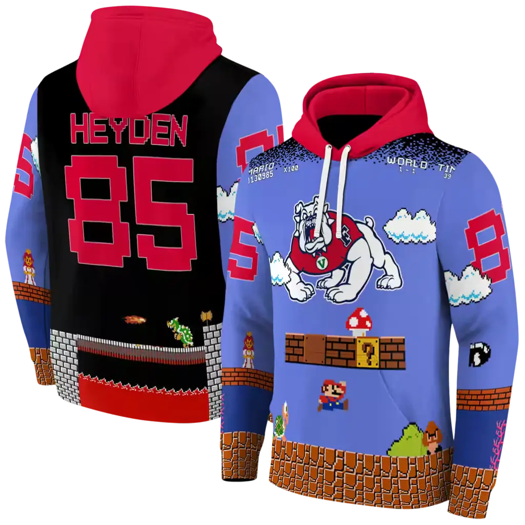 personalized fresno state bulldogs mario blue black hoodie fashion forward personalized fresno state bulldogs mario blue black hoodie fashion forward
