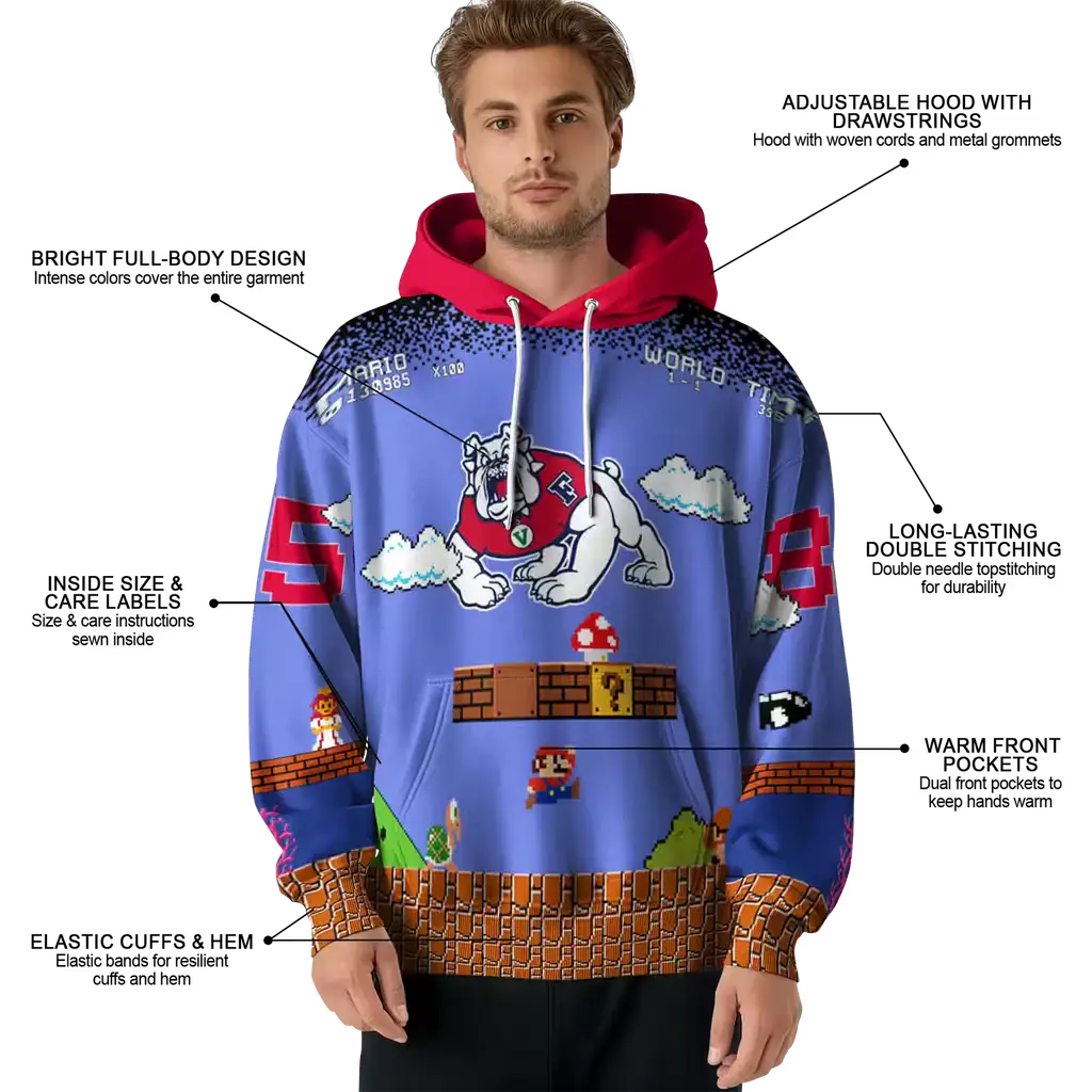 personalized fresno state bulldogs mario blue black hoodie latest model personalized fresno state bulldogs mario blue black hoodie latest model